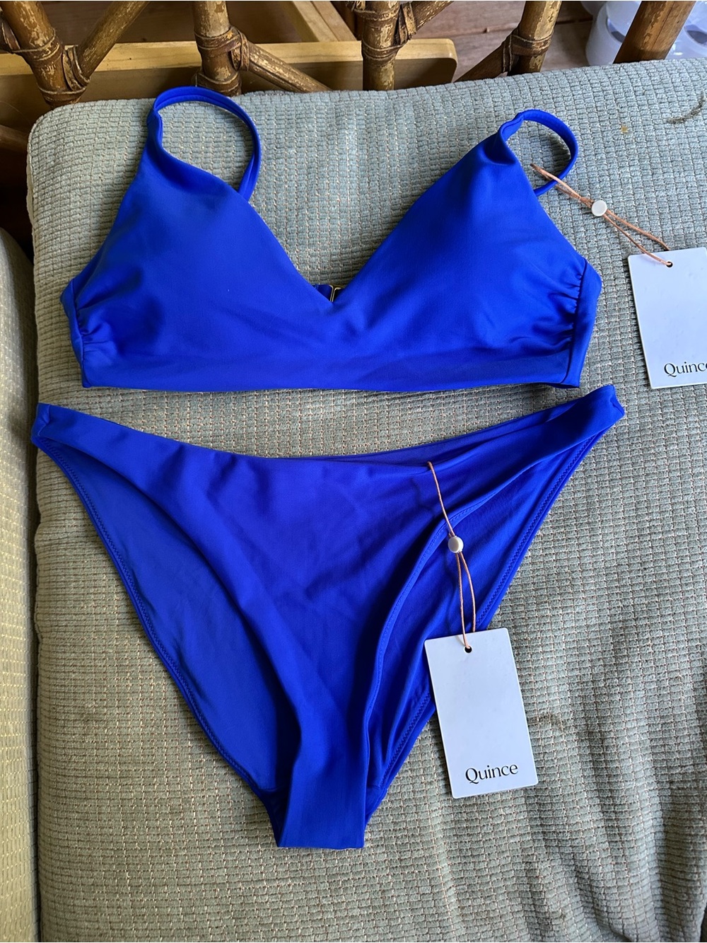 NWT Quince bikini set electric blue - Picture 2 of 5